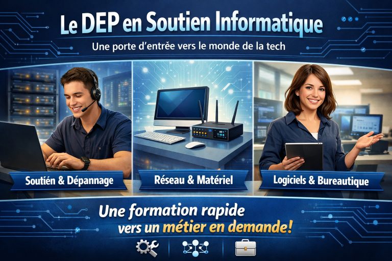 Le DEP en soutien informatique : une porte d’entrée vers le monde de la tech